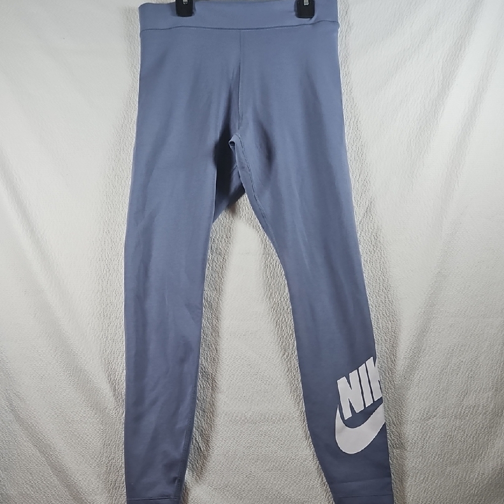 Nike Women's High-Waisted Cotton-blend Legging with White Swoosh Graphic